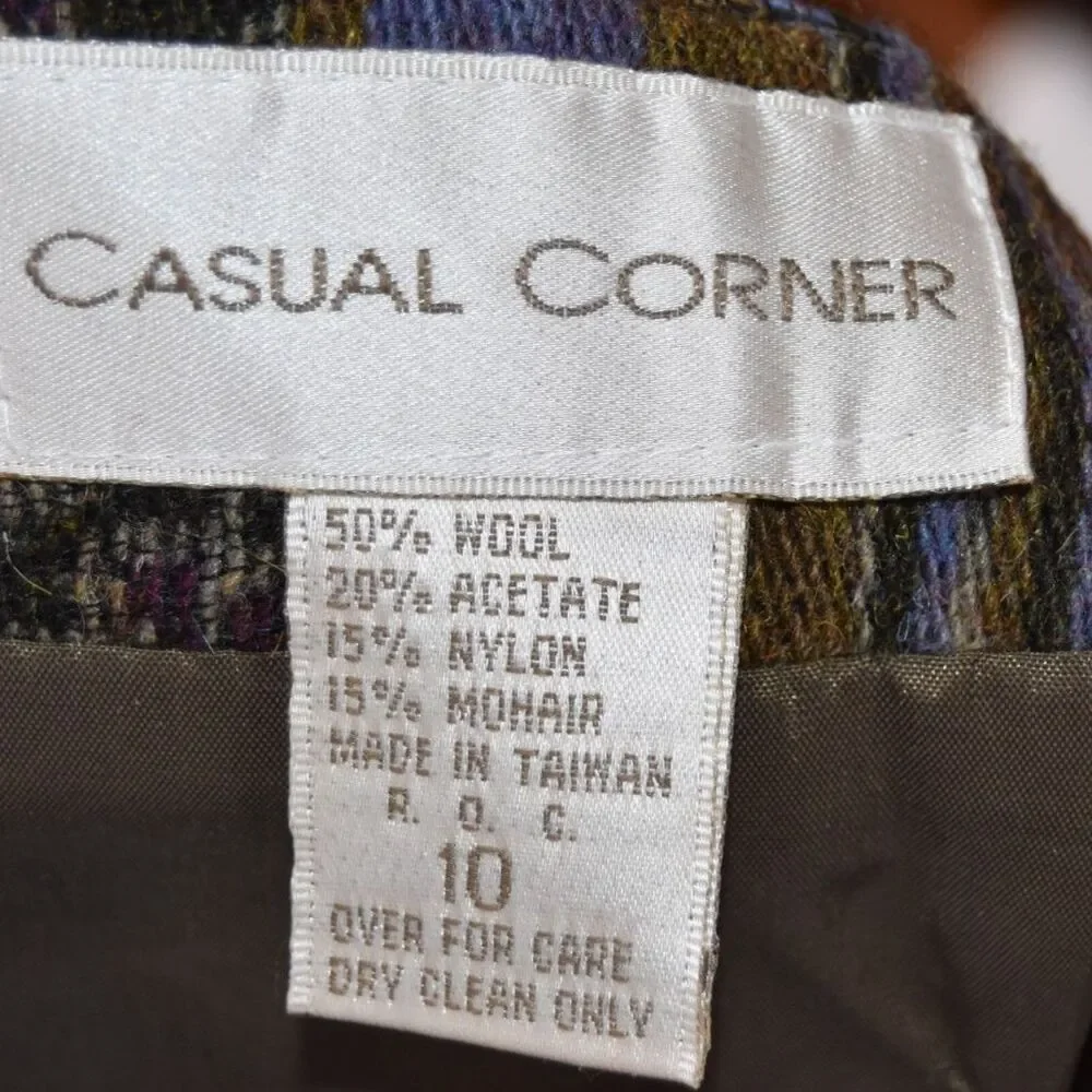 Vintage 90s Casual Corner Wool Mohair Southwestern Tapestry Skirt Size 10 (Med)